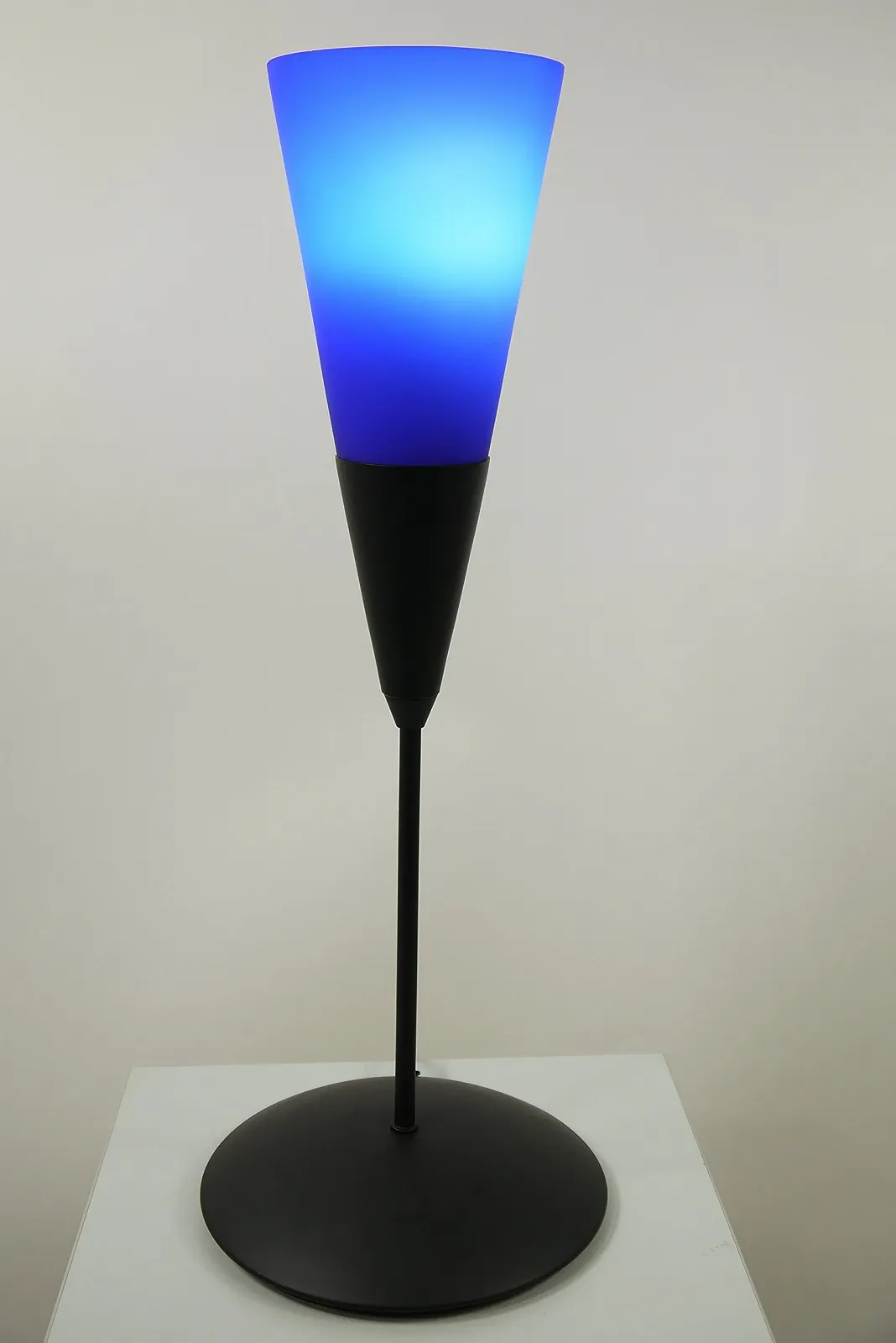 Настільна лампа IMAGE 51 см E27 Чорний/Блакитний Скло, фото №6