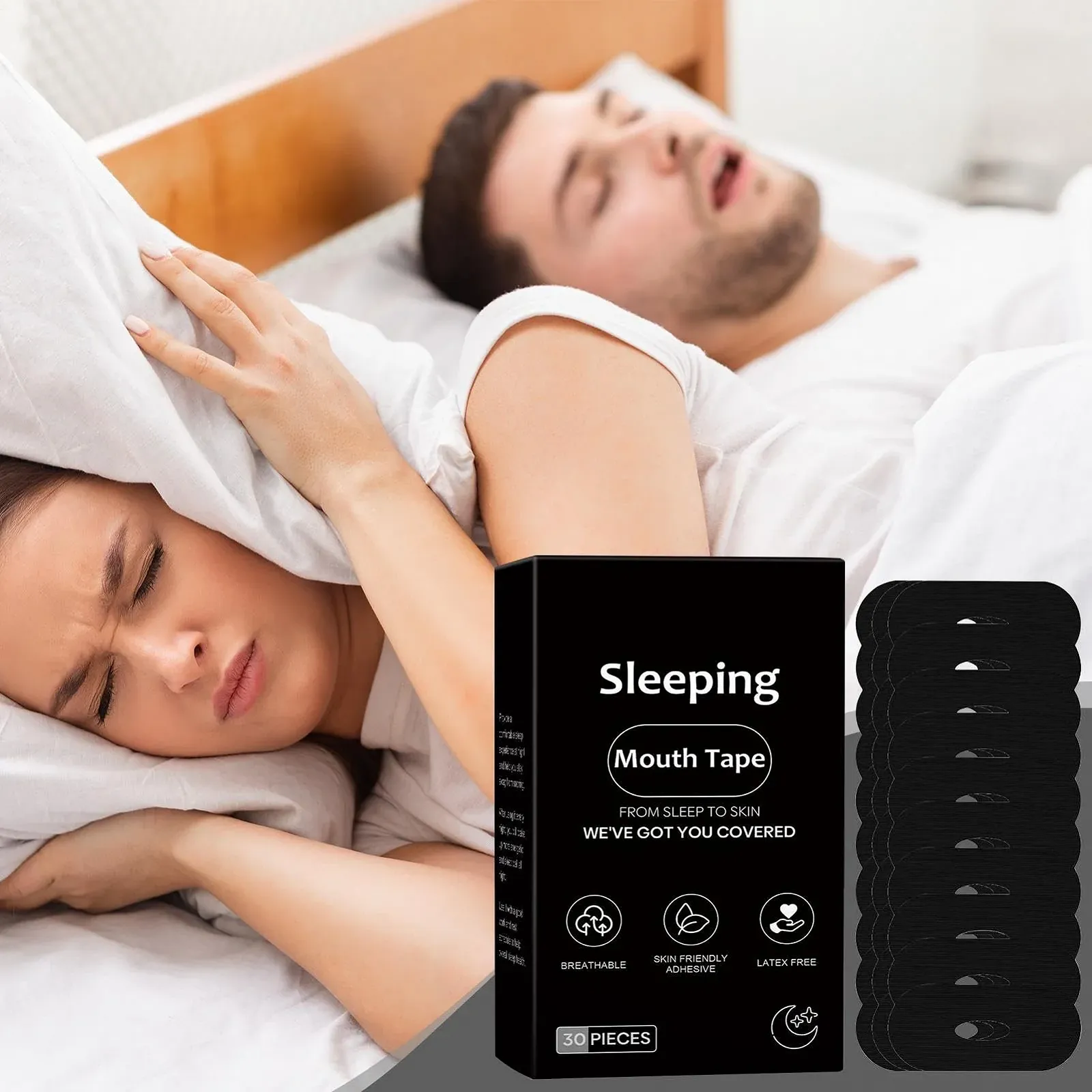 Смужка для сна для рта, гибкая портативная, фото №3