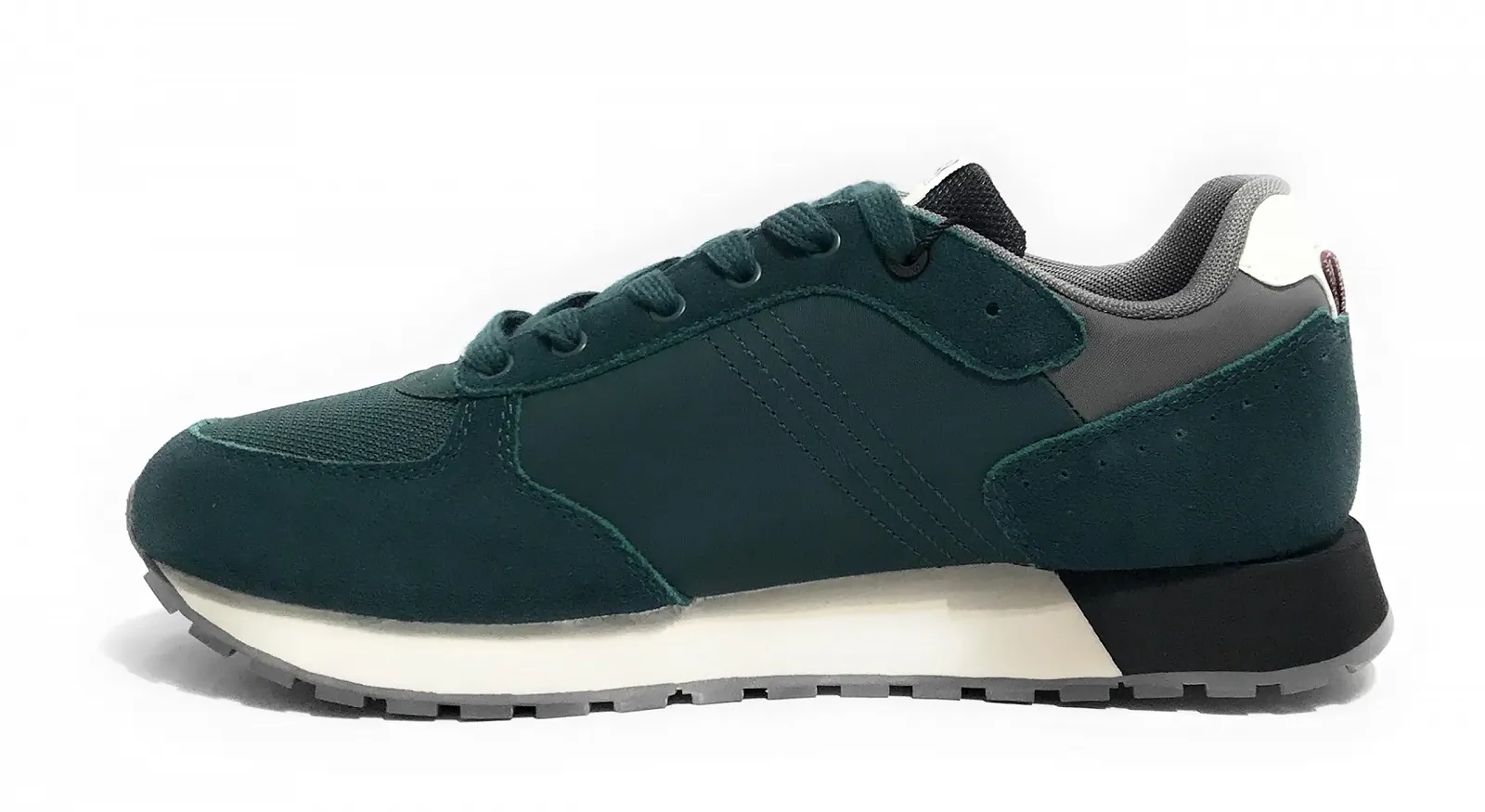 Кроссовки COLMAR Travis Authentic 006 Suede/Tessuto Bottle Green/Black/Grey, фото №3