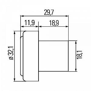 Дополнительный указатель поворота HELLA 2BM 340 825-321 для ATLAS COPCO боковое крепление synthetic.ua - Фото 1