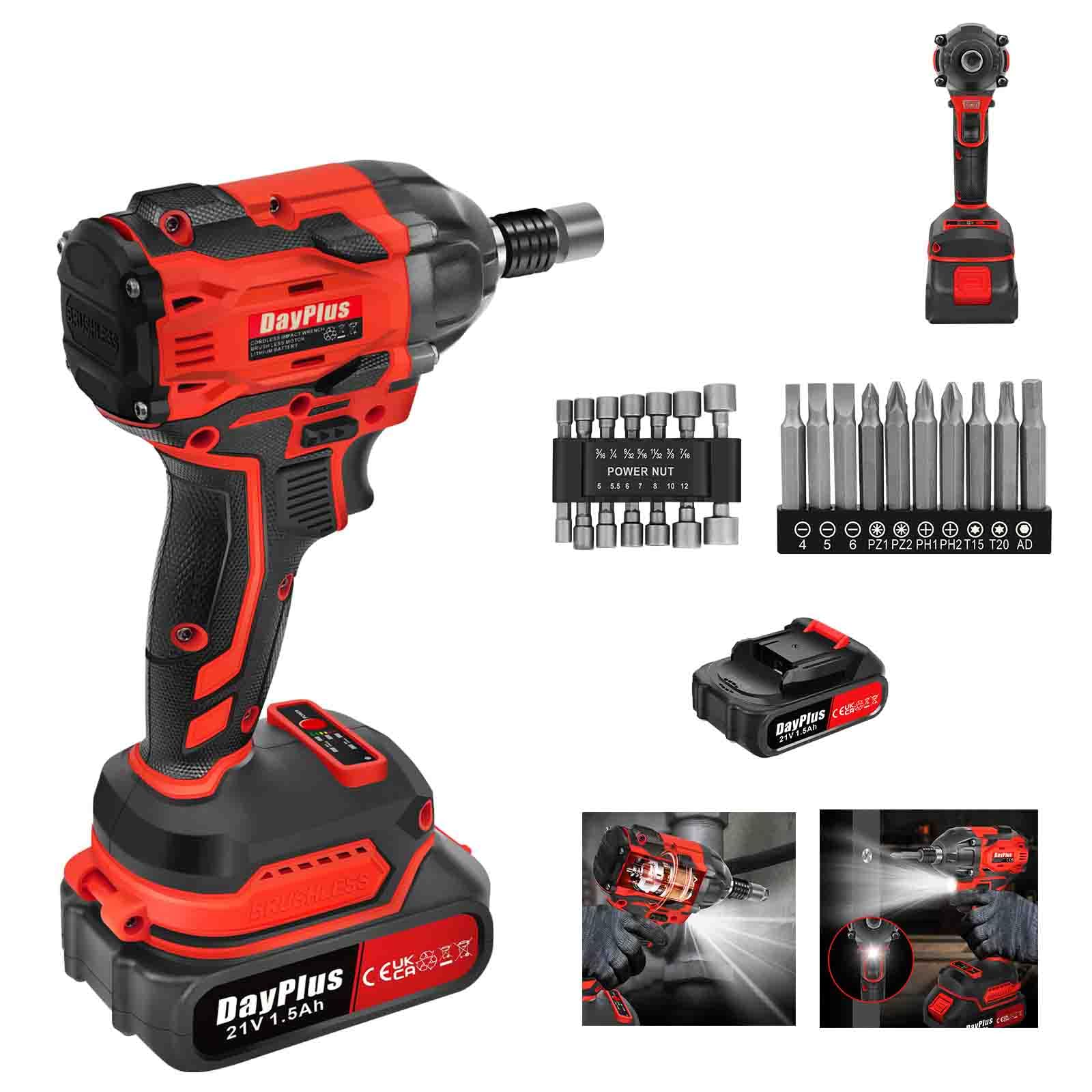 Шуруповерт 21V Беспроводной с 1 Аккумулятором Быстрая зарядка Мини с ударной функцией 45Nm, фото №1