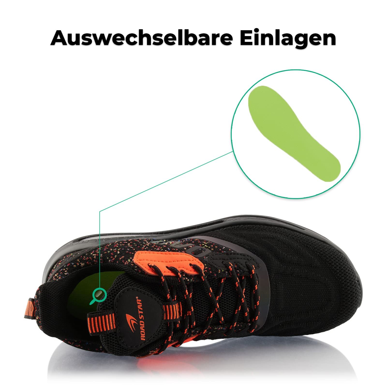 Кроссовки Fusskleidung® Унисекс Спортивная обувь Амортизирующие Легкие кроссовки для бега, фото №5