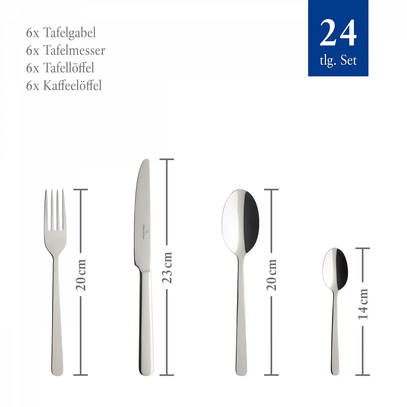 Набір столових приборів Villeroy & Boch Louis 24 од., фото №3 Набір столових приборів Villeroy & Boch Louis 24 од., фото №3