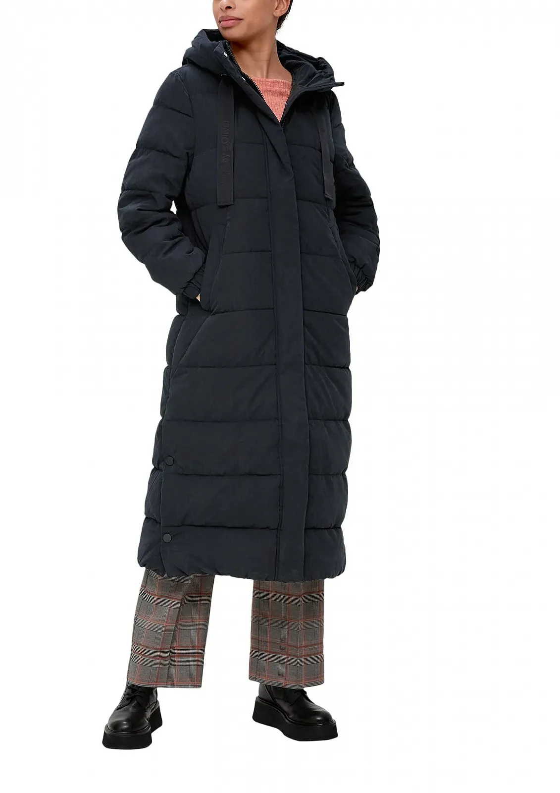 Жіноче пальто s.Oliver стьобане з капюшоном, фото №3