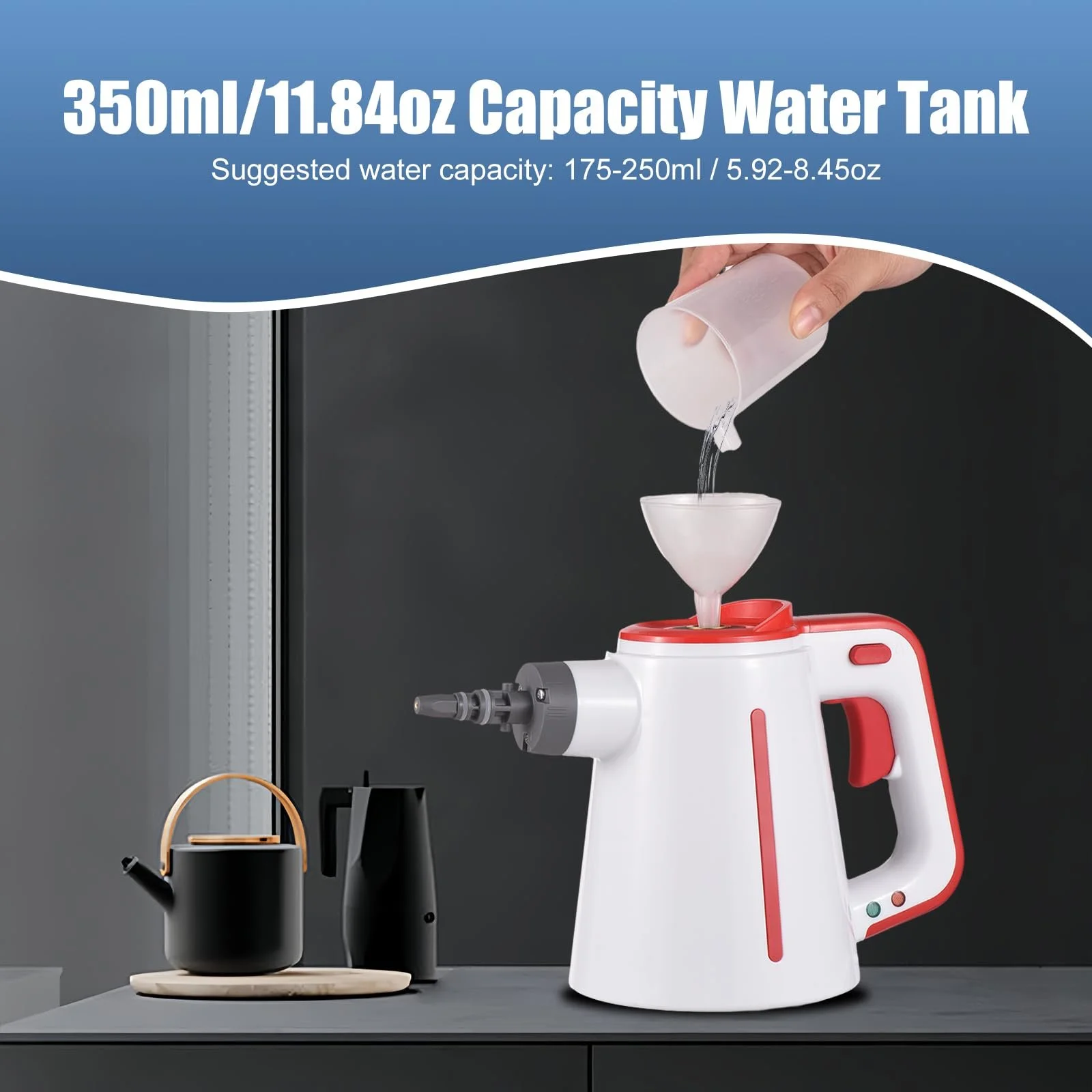 Пароочисник Irishom 900-1050 Вт 3 бар 3,5 л Біло-червоний, фото №7 Пароочисник Irishom 900-1050 Вт 3 бар 3,5 л Біло-червоний, фото №7