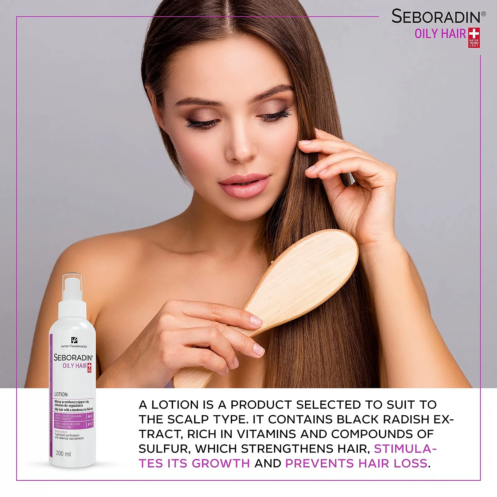 Лосьйон Seboradin для жирного волосся при випадінні волосся, лупі, псоріазі, екземі, догляд за шкірою голови 200 мл, фото №5