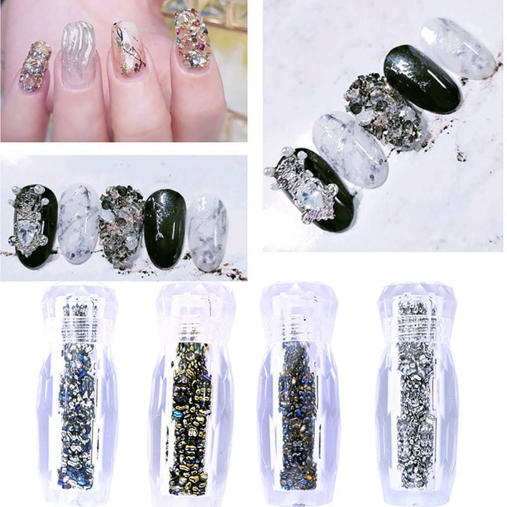 Набор 4 формы Блестки Стразы для дизайна ногтей Лица Тела DIY, фото №2