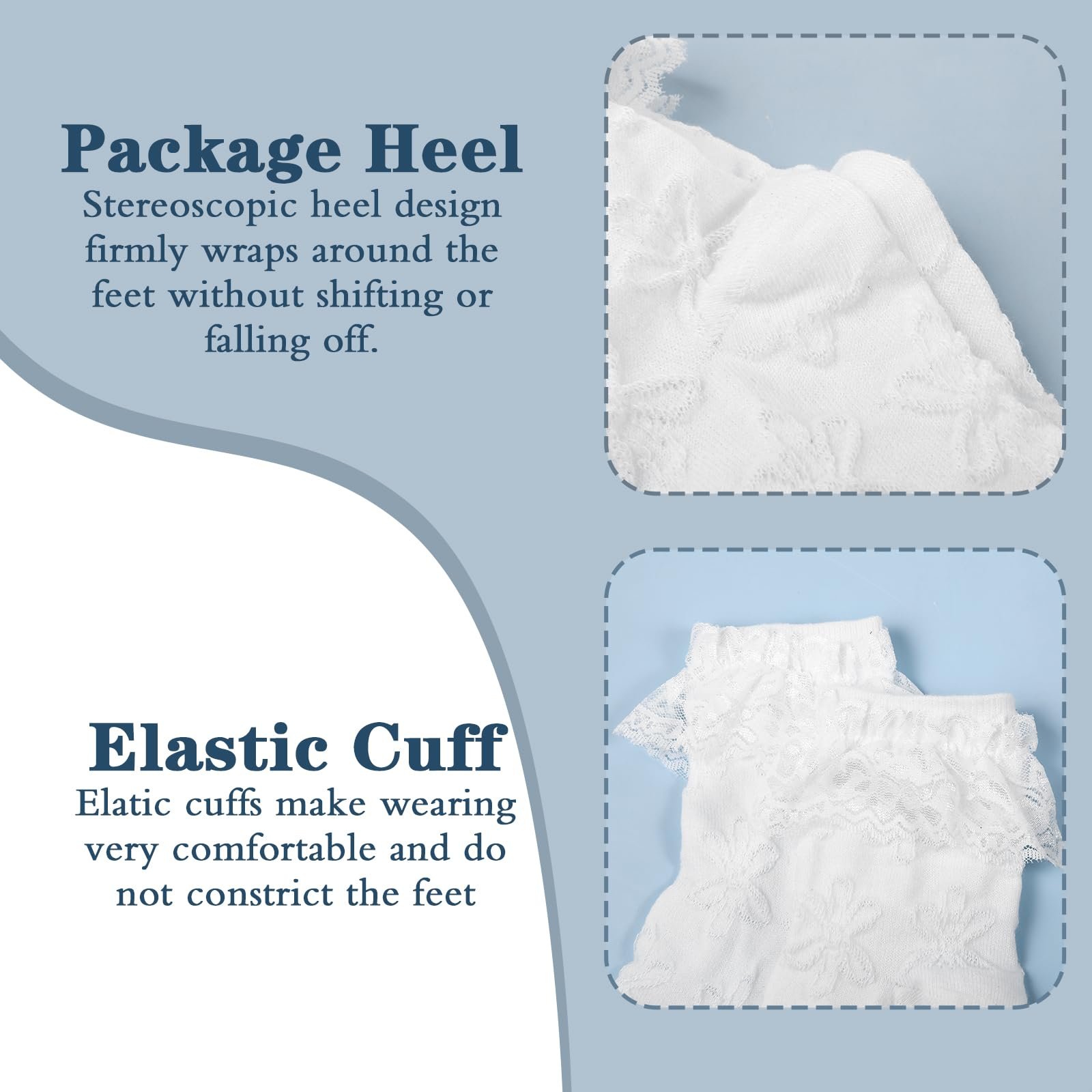 Кружевные носки с оборками, 2 пары, белые носки с оборками, милые мягкие хлопковые носки, белые носки с оборками, милые балетные носки для девочек, фото №7