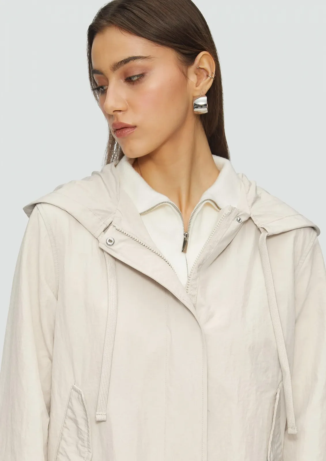 Жіноча парка QS Нейлон з капюшоном, фото №2 Жіноча парка QS Нейлон з капюшоном, фото №2