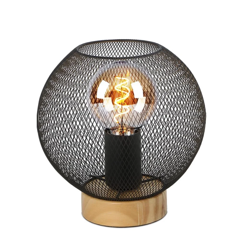 Настольная лампа Globo Industrial Metal Mesh LED 20 см Black, фото №1