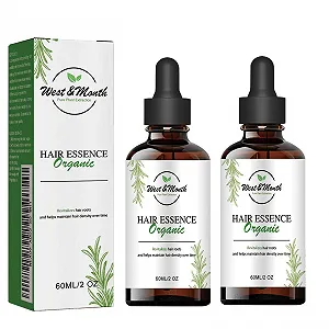 Масло Розмариновое для волос, 2 шт Эфирное масло розмарина для роста волос, Масло для роста волос, Масло для утолщения волос, Глубокое питание кожи головы, Укрепление, Уменьшает выпадение волос - Фото 1