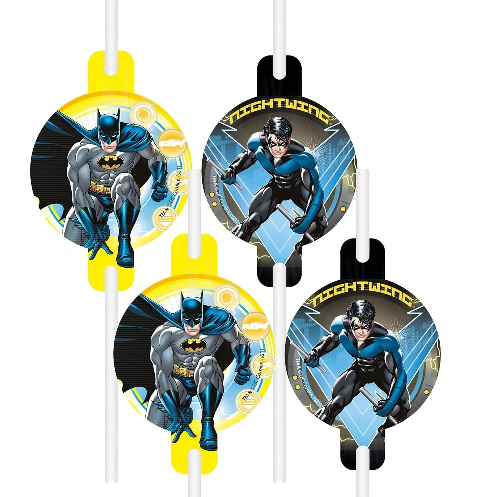 Набір посуду для вечірки Batman Rogue Rage для дитячих днів народжень з 6-8 дітьми: тарілки, стакани, серветки, запрошення, скатертина, соломинки, стрічки, повітряні кульки, дитячі прикраси для вечірки, фото №6