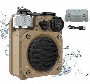 Купить Динамик Muzen Wild Mini Bluetooth, портативный, велосипедный, прочный, IPX5 водонепроницаемый с фонариком - Фото 1 Динамик Muzen Wild Mini Bluetooth, портативный, велосипедный, прочный, IPX5 водонепроницаемый с фонариком - Фото 1