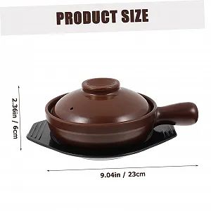 Керамическая кастрюля с ручкой жаропрочная антипригарная для дома и ресторана synthetic.ua - Фото 1