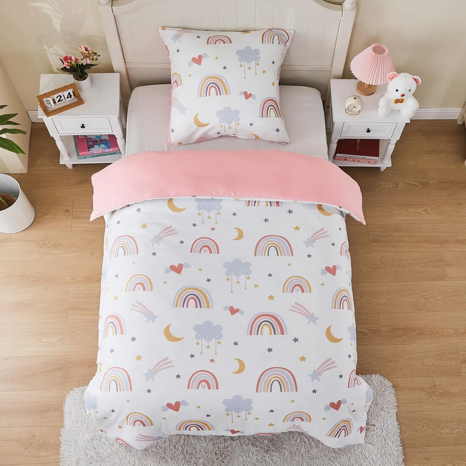 Постельное белье Yasida Rainbow 135 x 200 см, розовое, фото №3