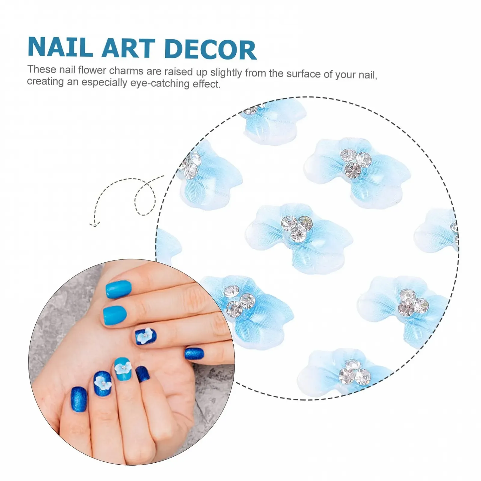 Стразы для дизайна ногтей Healeved, 10 шт., Цветочная подвеска для ногтей, Орнамент, Украшение для ногтей, Декор для женщин, фото №7