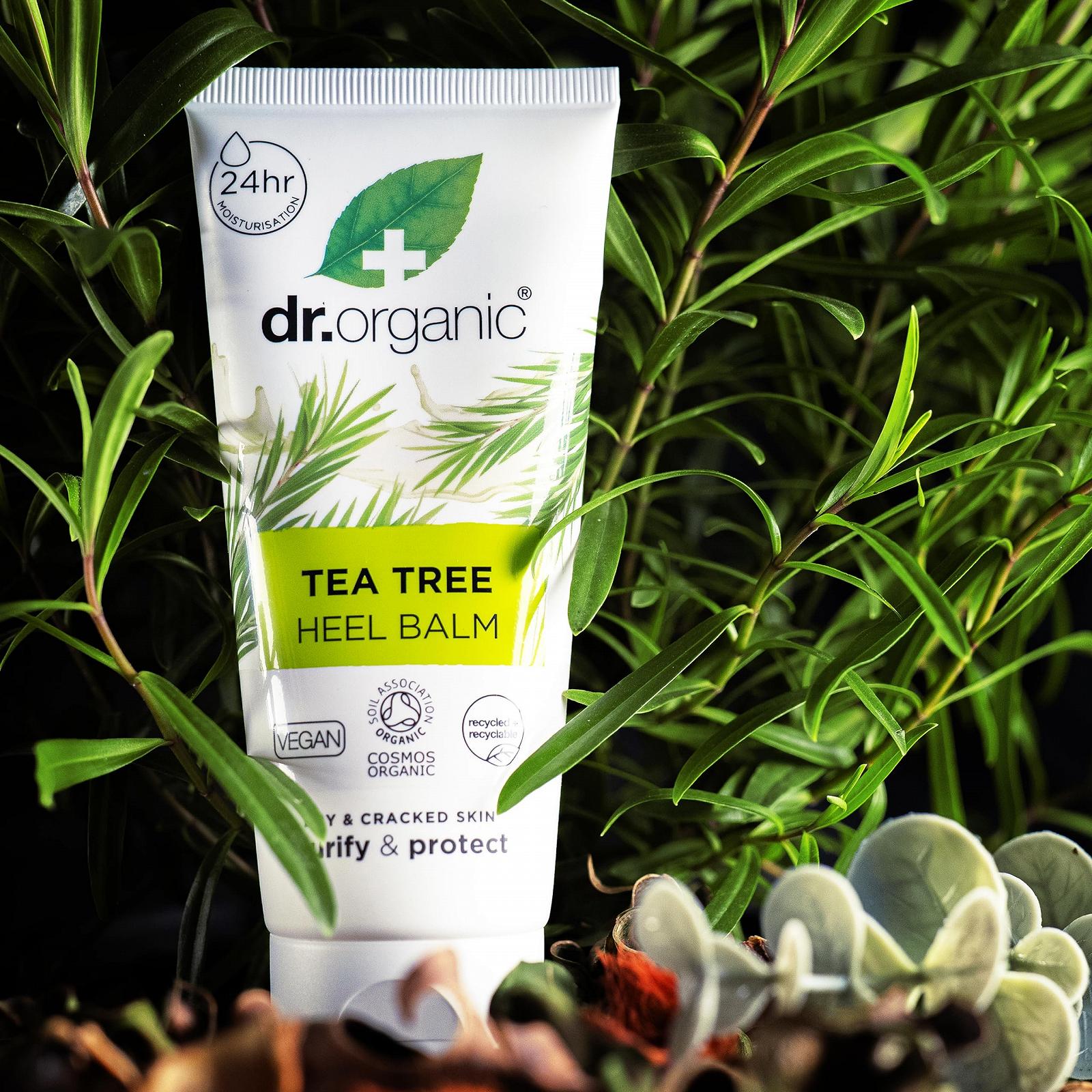 Бальзам для п'ят Dr Organic Tea Tree з натуральною соняшниковою олією, 100 мл, фото №7