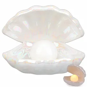 Настільна лампа Besportble Shell Pearl Нічник Білий - Фото 1