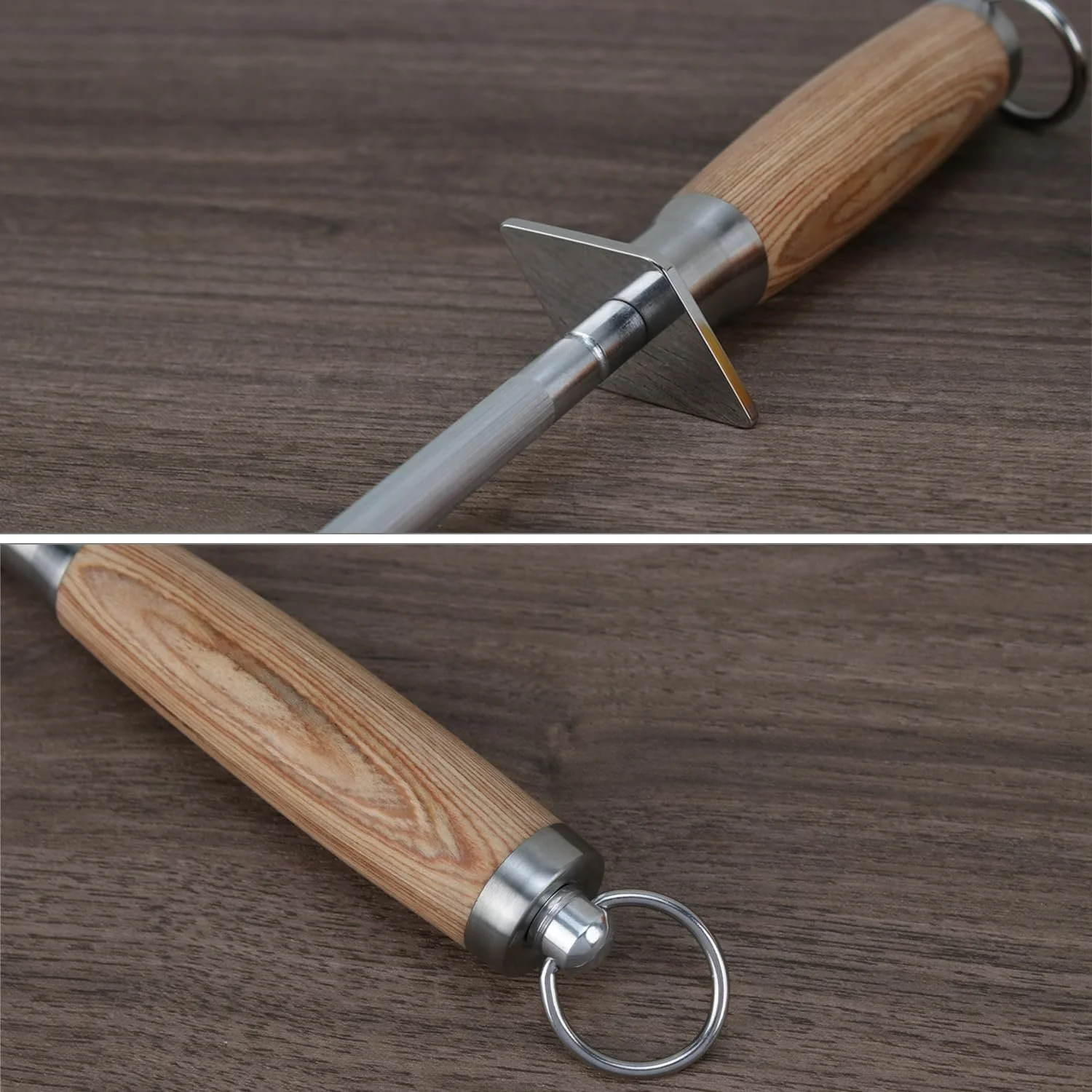 Мусат QWORK вуглецева сталь 39 см, фото №3