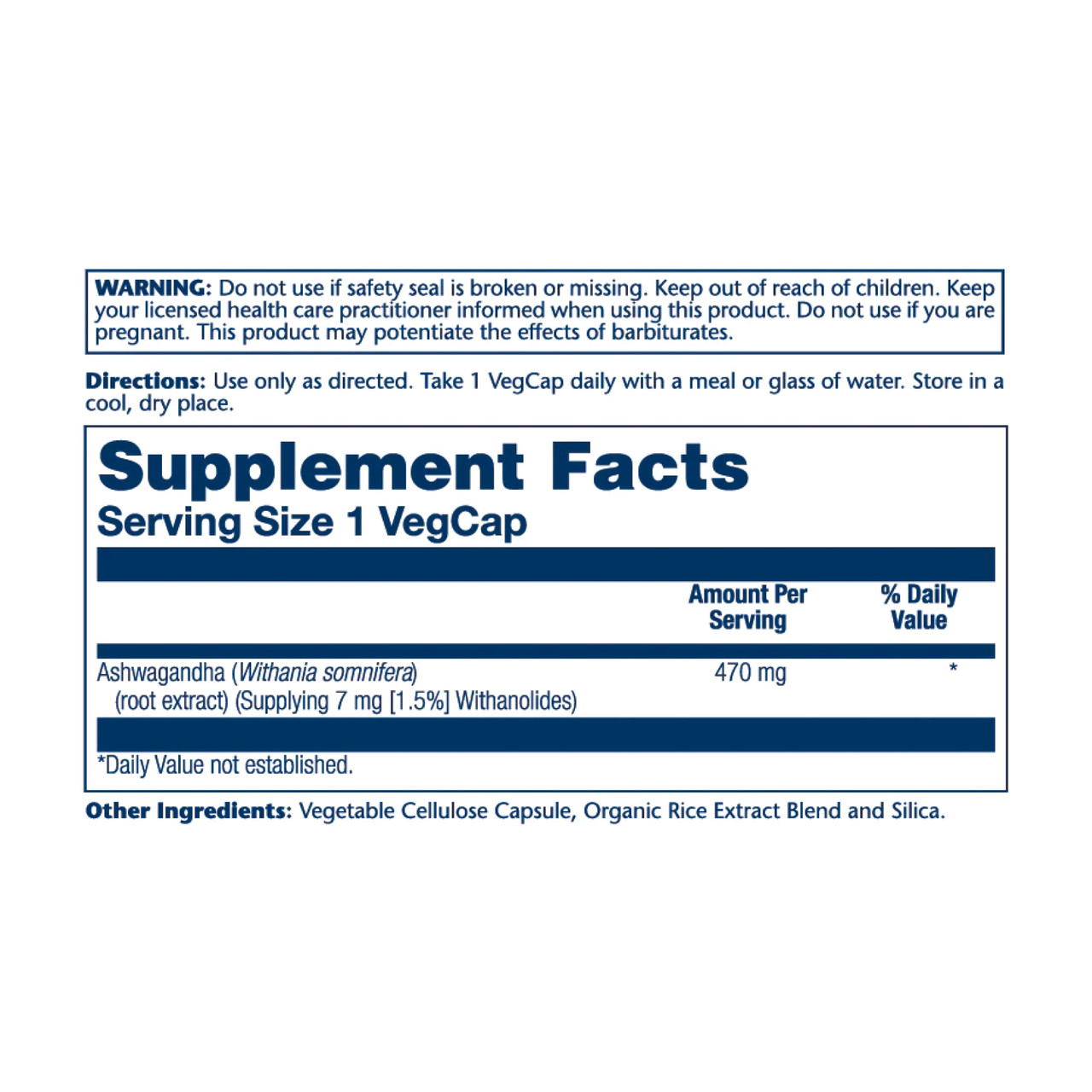 Ashwaganda Root Extract 470mg 60vcaps, фото №2