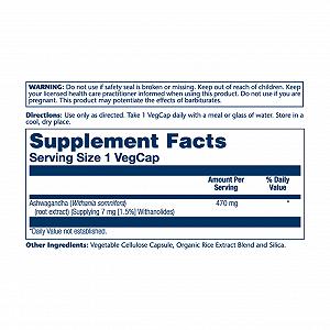 Ashwaganda Root Extract 470mg 60vcaps synthetic.ua - Фото 1