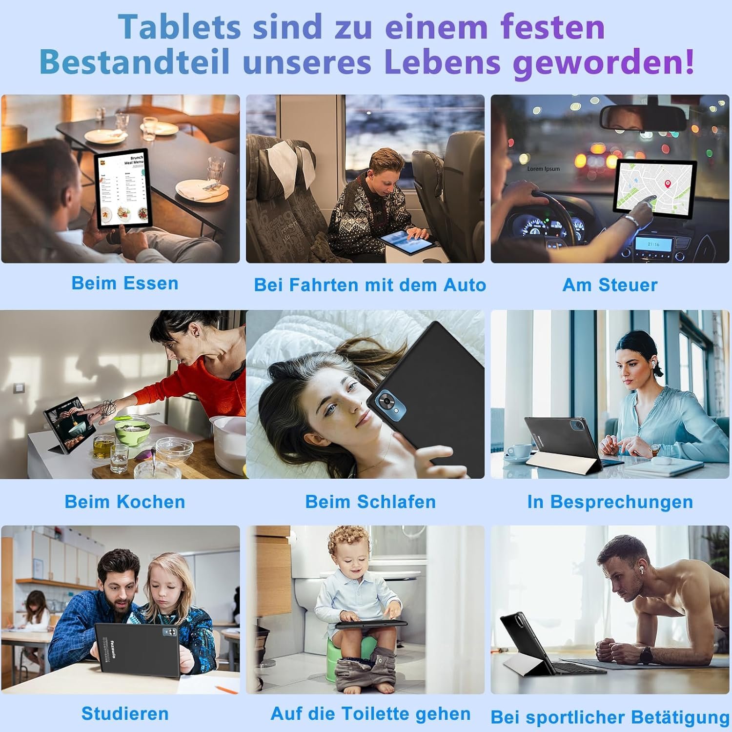 Планшет 10.1" Fezawio F11 (6+14)/128Gb 8 ядер Android 14 6000 mAh Черный, фото №7