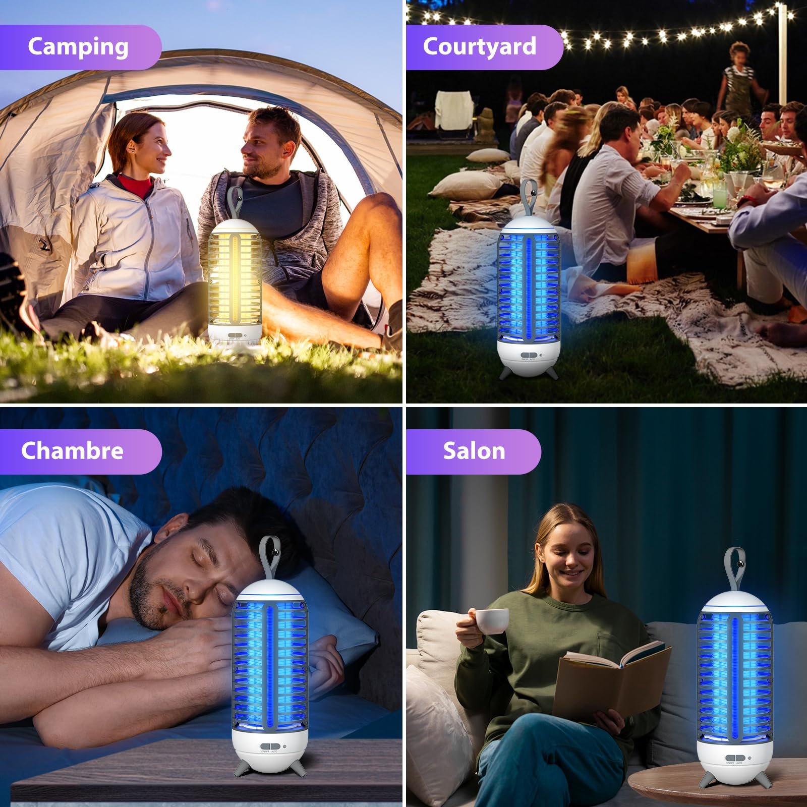 Знищувач комах Електричний 2-в-1 2500 mAh UV-лампа Акумуляторний, фото №7