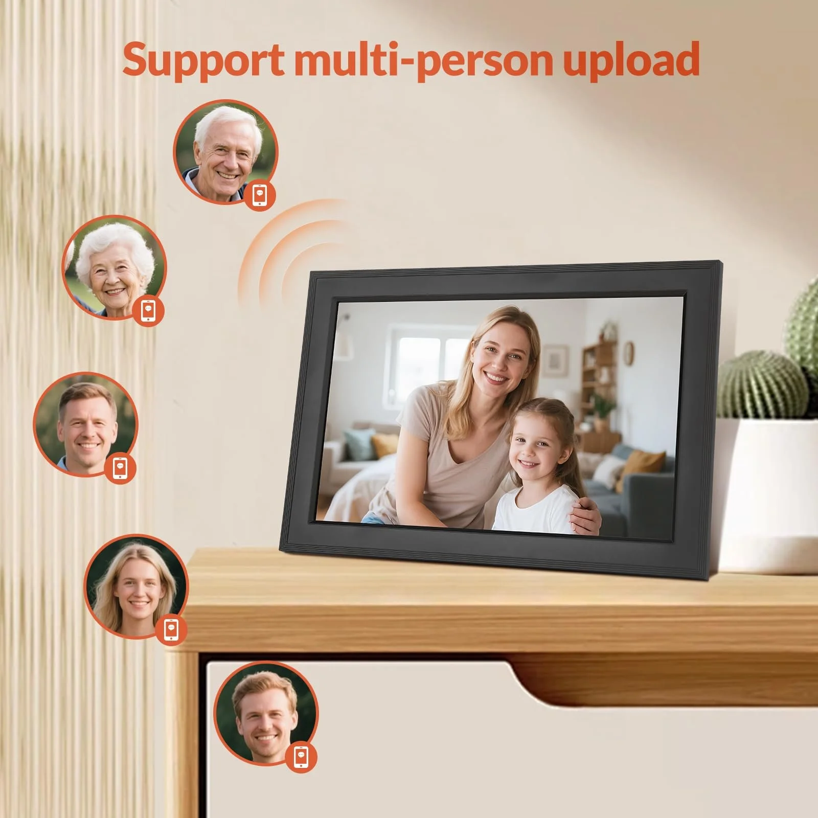 Цифровая фоторамка Bestrip FRAMEO 10.1 дюйма WiFi 32 GB 1280 x 800 IPS LCD Сенсорный экран, фото №5