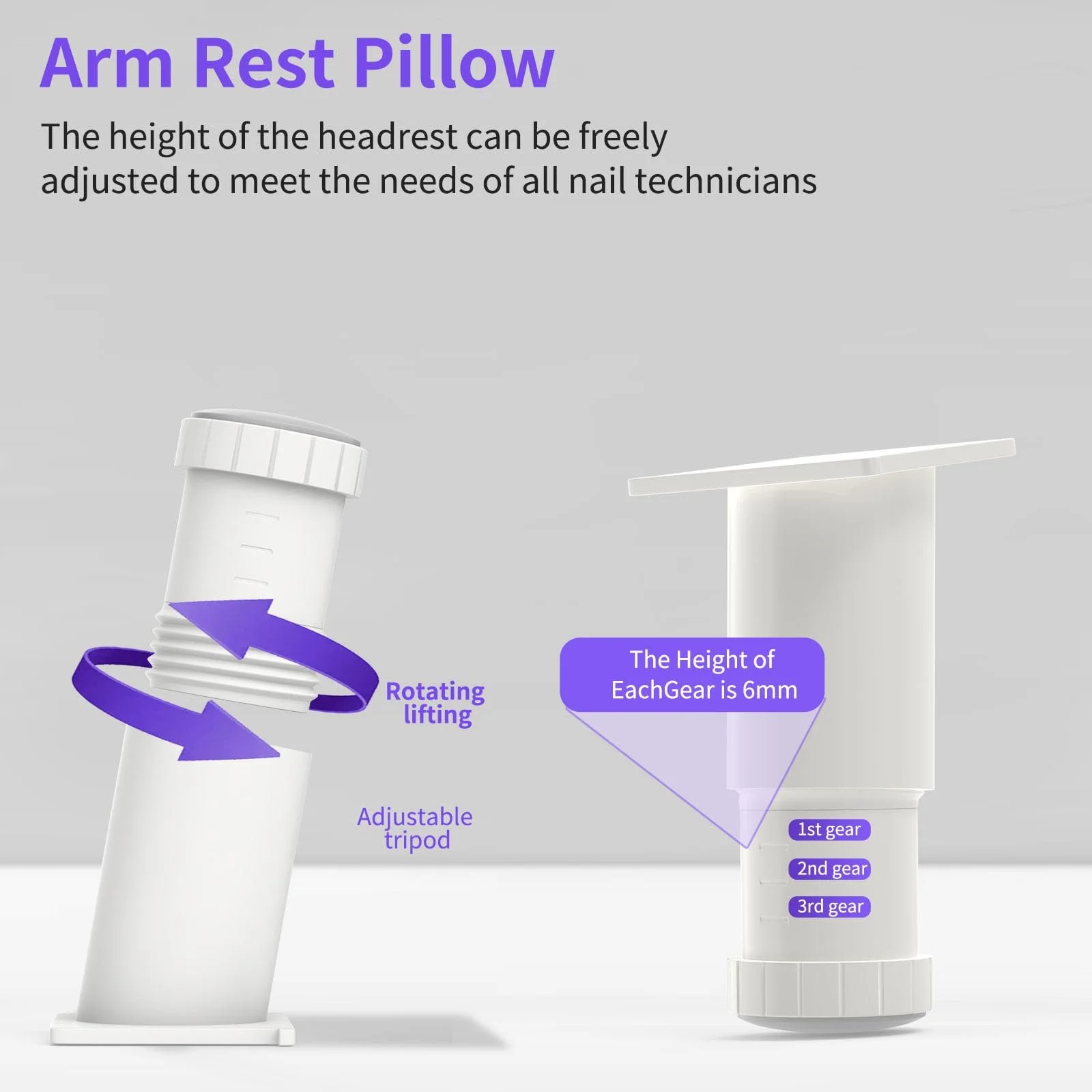 Підставка для рук U-подібна ZIZZON Регульована по висоті, мікрофібра, PU шкіра, фото №3