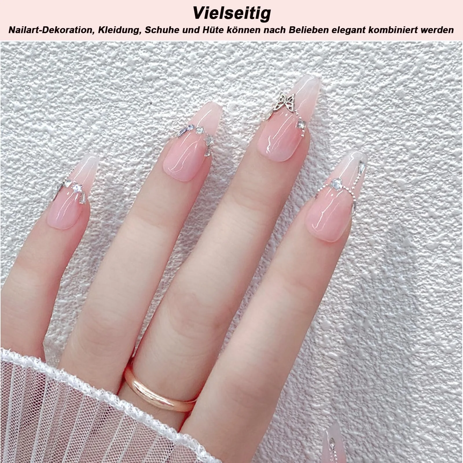 Блискітки для нігтів, 50 шт, цирконій, кристали, фото №3