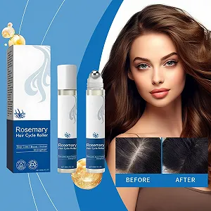 Сыворотка для роста волос Роликовая, Сыворотка для роста волос с розмарином, Натуральная косметическая сыворотка-тоник для волос с маслом розмарина Помогает при истончении волос, Сыворотка против выпадения волос для мужчин и женщин (3 шт.) synthetic.ua - Фото 1