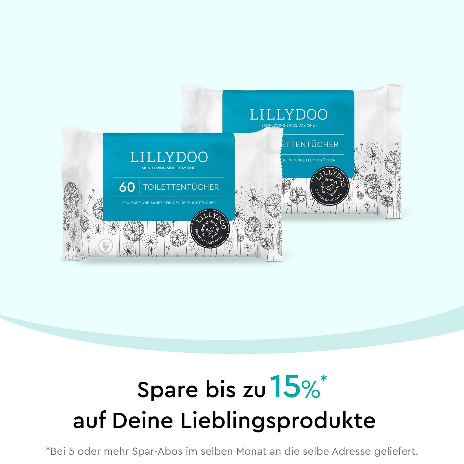 Вологі серветки для туалету LILLYDOO 720 штук (12 x 60) 100% без пластику, змивні, без парфумів, фото №7
