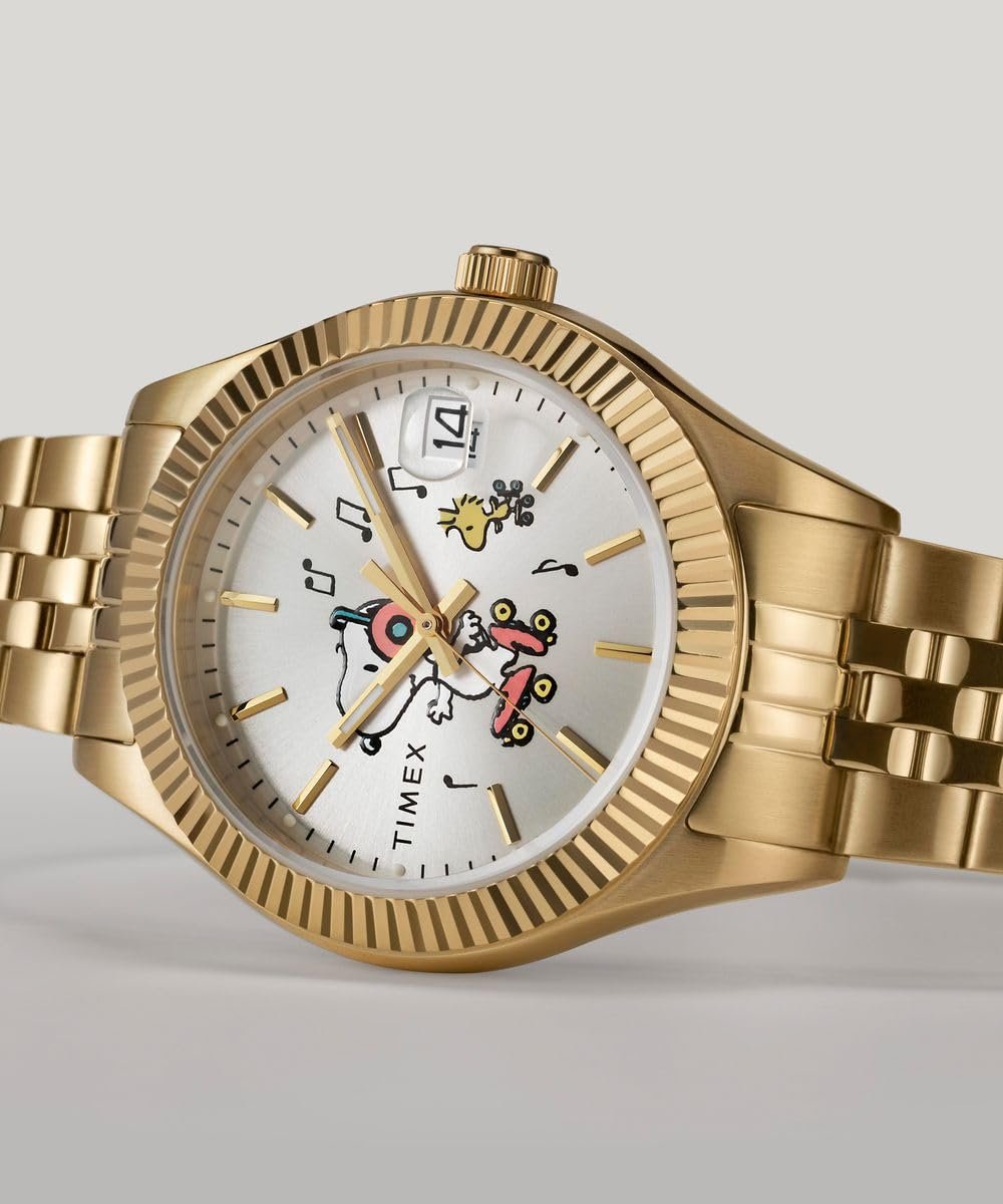 Жіночий аналоговий кварцовий годинник Timex Peanuts Legacy TW2W78700-AMZUK, золотий, фото №6