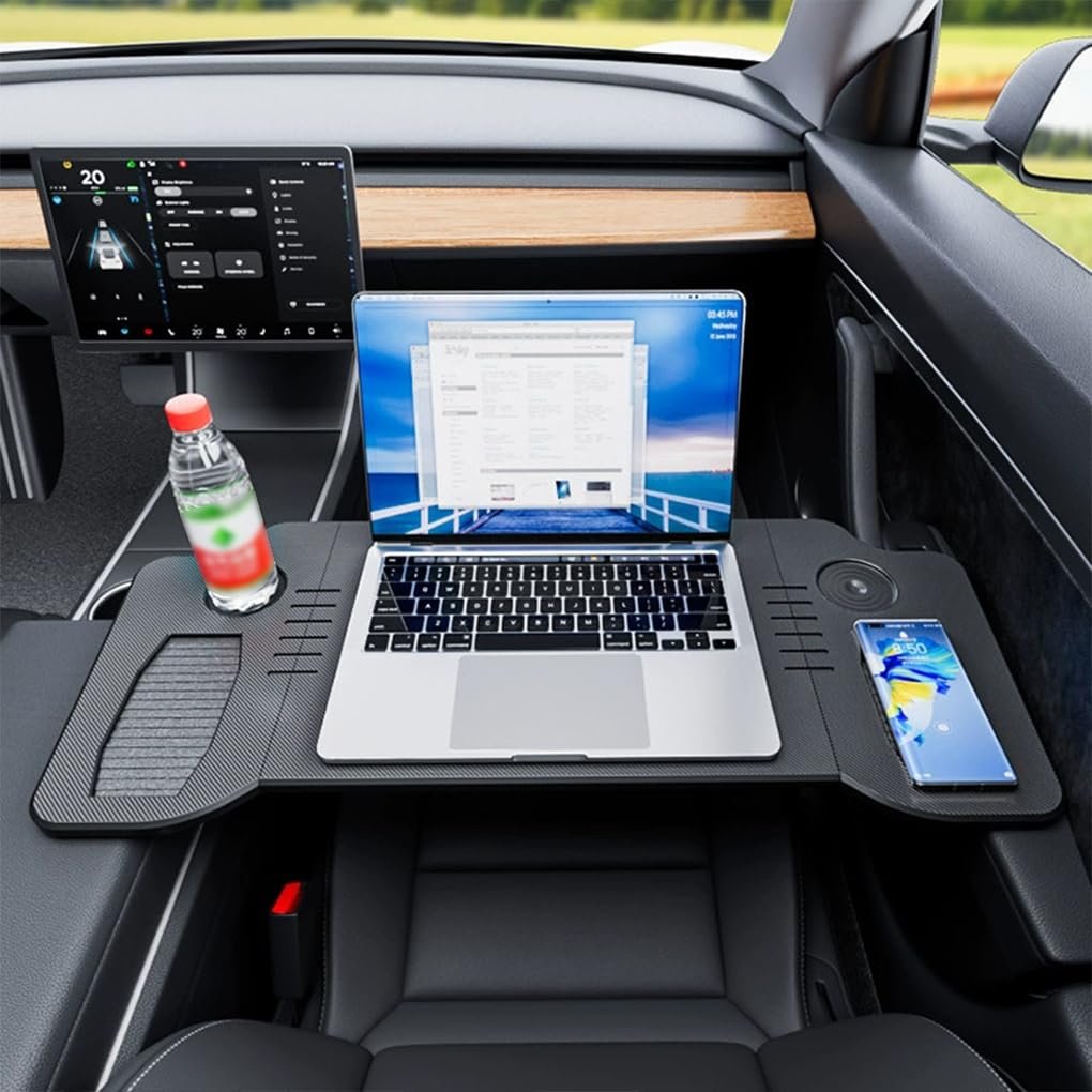 Подставка для ноутбука Drive Desk Для Tesla 3 Y ABS, складная, под руль, поднос для напитков, фото №5