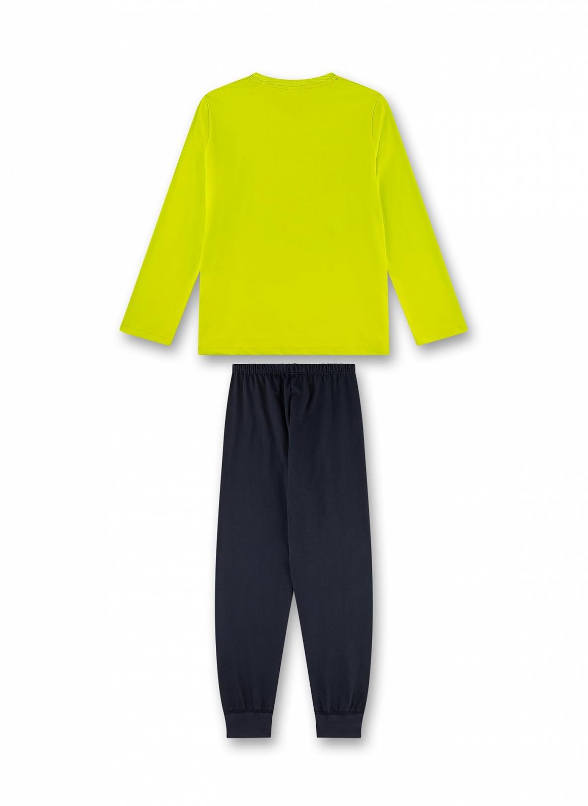 Пижама Sanetta для мальчиков длинная зеленая, фото №2