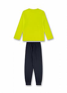 Пижама Sanetta для мальчиков длинная зеленая synthetic.ua - Фото 1