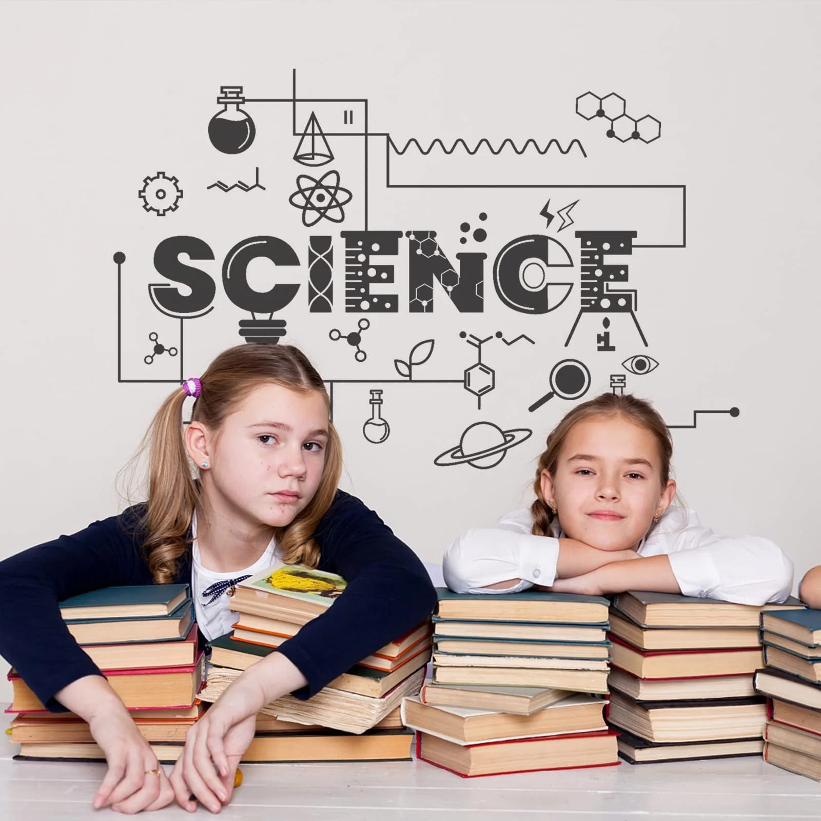 Наклейка на стіну SUPERDANT Science Наукові інструменти Вінілова для лабораторії та класу, фото №3