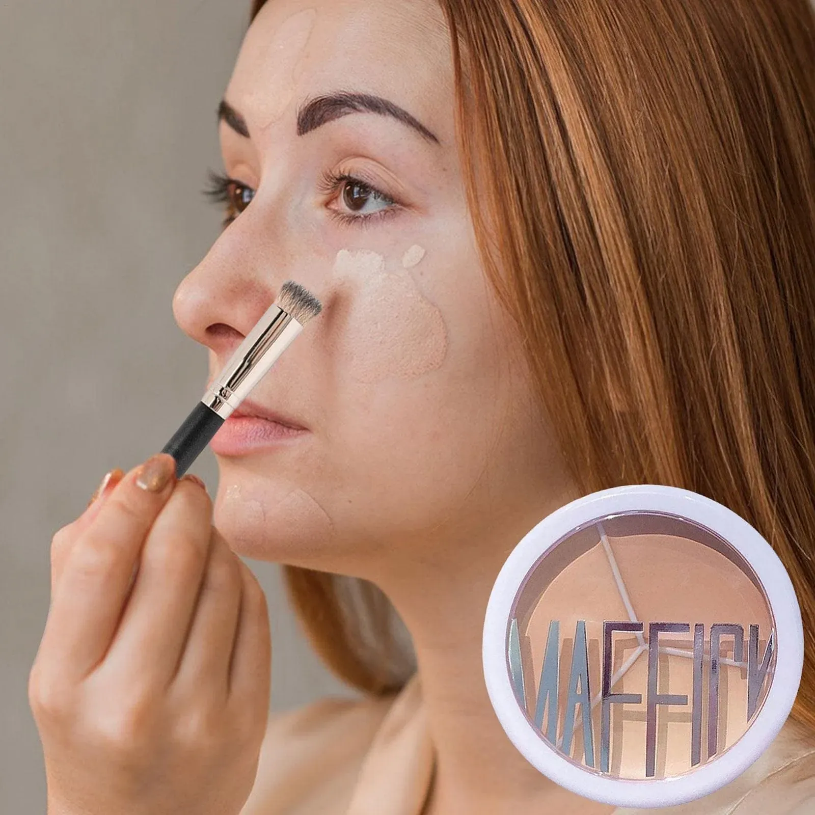 Крем-консилер Три Кольори Натуральний та Стійкий для Корекції Темних Кіл під Очима Палітра Консилерів для Обличчя, фото №2