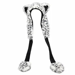 Мягкая плюшевая шапка Ldabrye с мультяшными ушками - Фото 1