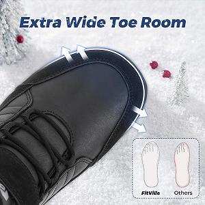 Сапоги FitVille Winter Мужские Extra Wide зимние с липучкой утепленные с нескользящей подошвой короткие для зимнего отдыха synthetic.ua - Фото 1