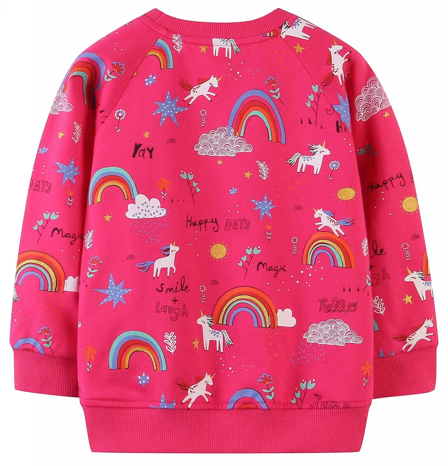 Детская Толстовка для Девочек Милый Мультяшный Пуловер Хлопковый Топ с Длинными Рукавами Размер 1-12 Лет, фото №2