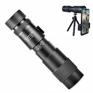 Монокуляр BASOYO Telescope Adult 10-300x40mm Zoom HD Waterproof Compact с держателем для смартфона и набором штатива для походов - Фото 1
