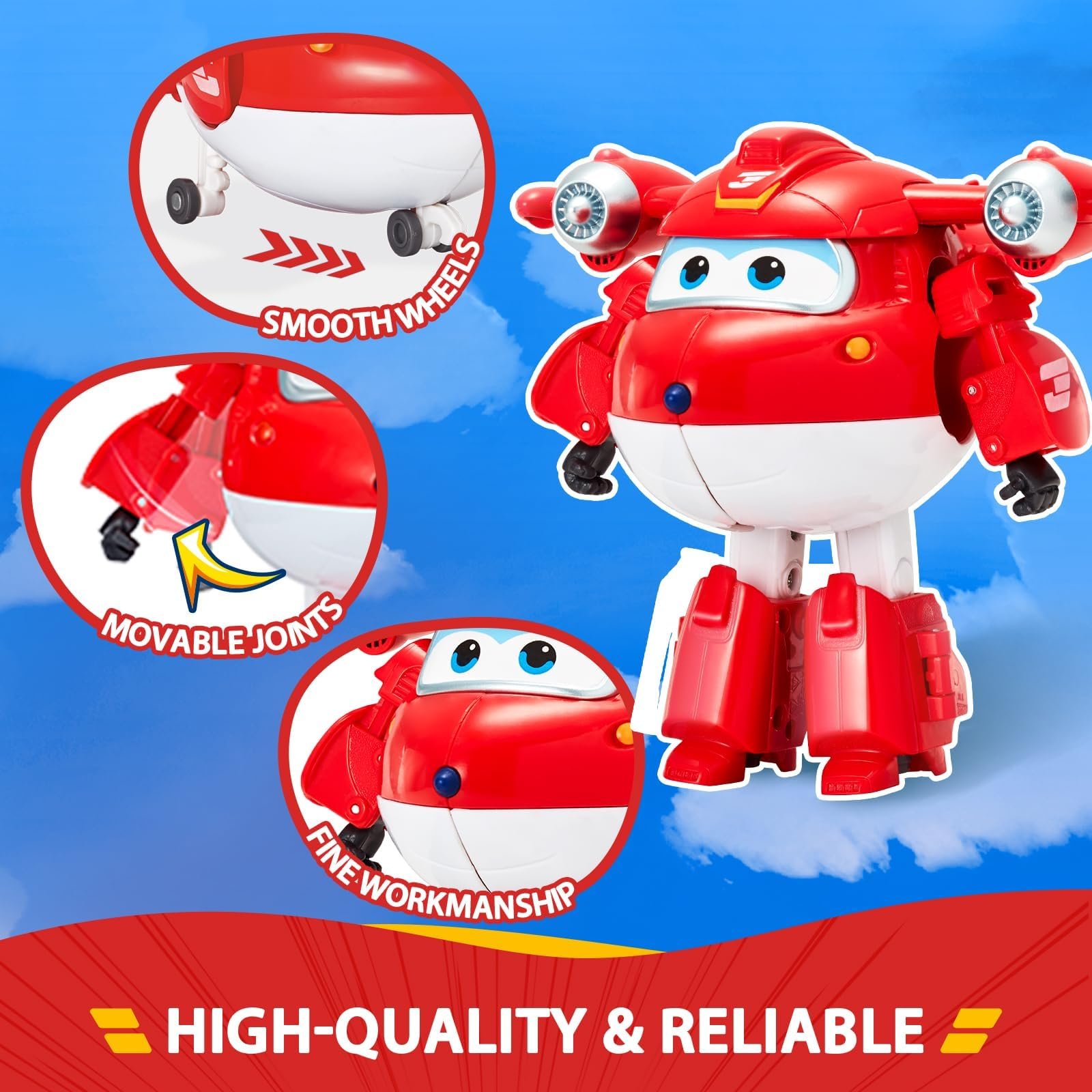 Трансформер Auldey Super Wings JETT Supercharge 12 см, многоцветный, фото №6