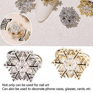 Прикраса для нігтів Сніжинка Кристали Діаманти synthetic.ua - Фото 1