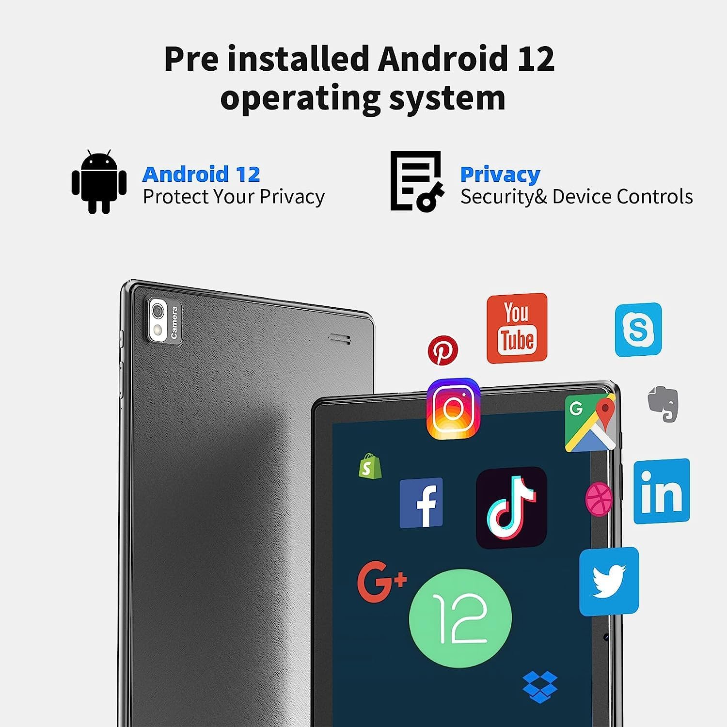 Планшет 10.1" SGIN T10 Pro 8/128Gb 8 ядер Android 12 6000 mAh Черный, фото №2
