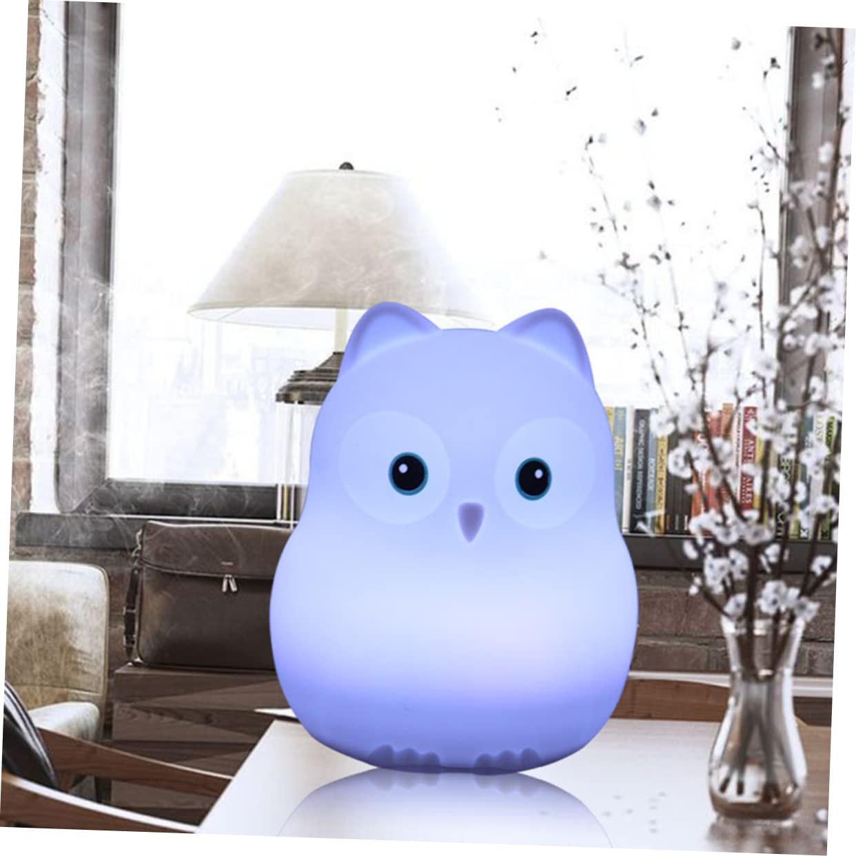 USB Ночник OSALADI 3st Eule Led-licht Силиконовая лампа Для детей Белый, фото №6