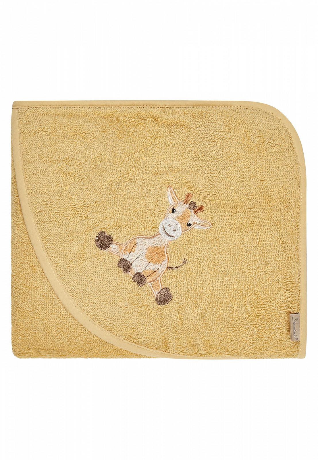 Рушник для ванни з капюшоном Sterntaler Baby Жираф Kaya 80 x 80 см, охра, фото №1