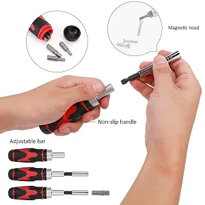 Набір магнітних реверсивних викруток Amazon Basics 41 Piece Сріблястий synthetic.ua - Фото 1