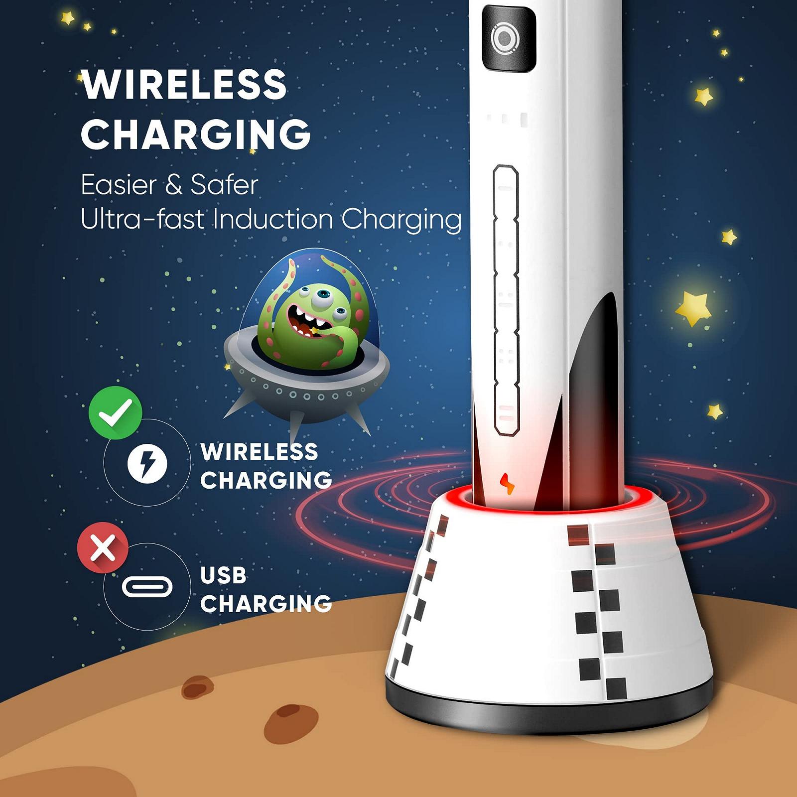 Електрична зубна щітка Udefine 5 режимів IPX7 DuPont дитяча модель, фото №6