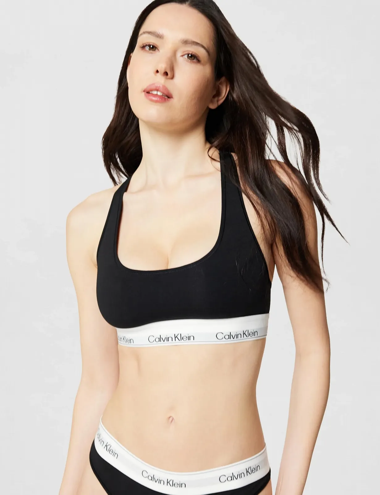 Бюстгальтер-бралетт Calvin Klein без підкладки з логотипом на поясі, фото №4